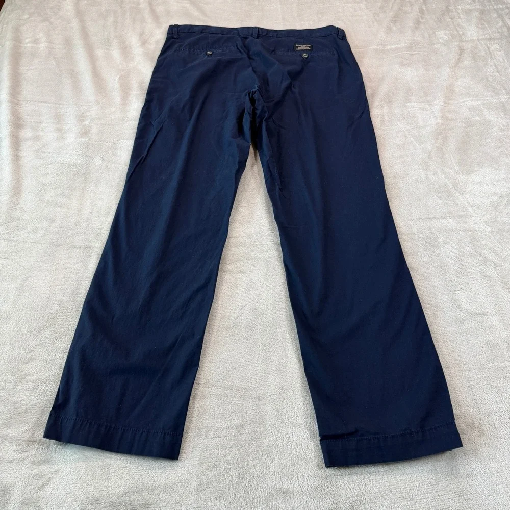 Banana Republic Aiden Chino Mens 33x30 Navy Blue Slim Fit Stretch Pants FOS-2